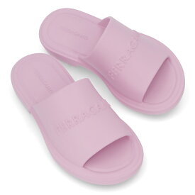 【新品】フェラガモ FERRAGAMO シューズ サンダル レディース GIUNEVA ピンク ラバー ロゴ スリッパ ヒールなし 0763355