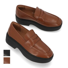 【新品】フィットフロップ FITFLOP シューズ レザーシューズ レディース ブラック ブラウン 厚底 シンプル ローファー HY2