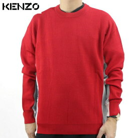 ＼ポイント3倍 24日20時～／【新品】 ケンゾー KENZO FA55PU5133BB 21 COLOURBLOCK SPORTY JUMPER KENZO ニット セーター ハイゲージニット レッド 赤 サイド ロゴ プリント