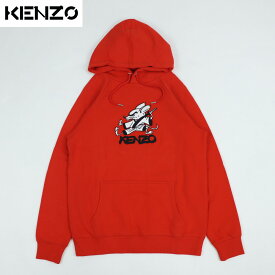 ＼ポイント3倍 24日20時～／＼楽天ランキング1位獲得／【新品】 ケンゾー KENZO FA52SW7754Z5 21 CLASSIC HOODIE CNY KENZO スウェット トレーナー パーカー フーディー カンフーラット プリント レッド系 コットン メンズ