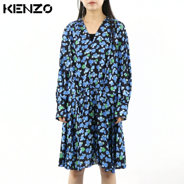 楽天市場】ケンゾー KENZO ワンピース レディース ブラック ブルー 