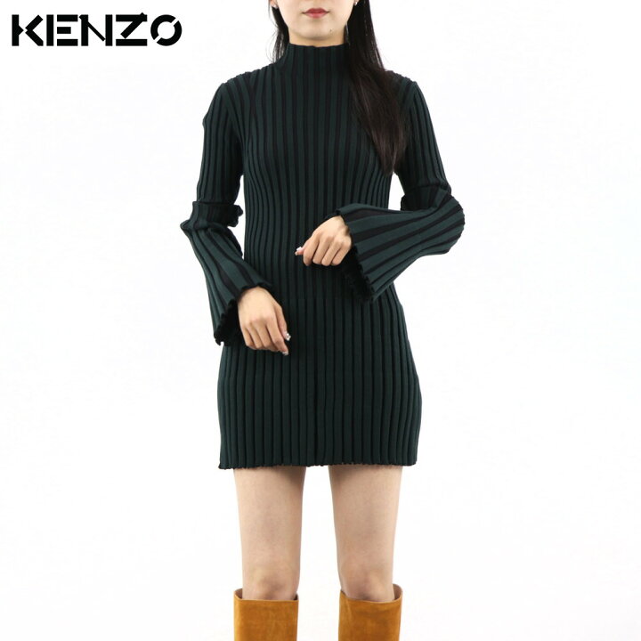 楽天市場】ケンゾー KENZO ワンピース レディース ダークグリーン  