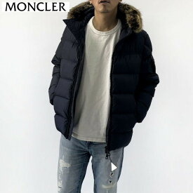 【新品】 モンクレール MONCLER 1A001 83 68352 742 MOREL ダウンジャケット ショート丈 フード取り外し可 ファー取り外し可 ネイビー メンズ