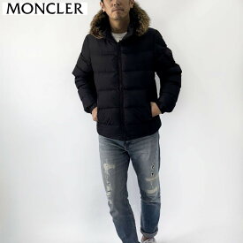 ＼楽天ランキング1位獲得／【新品】 モンクレール MONCLER 1A001 83 68352 999 MOREL ダウンジャケット ショートダウン ブラック フード取り外し可 ファー取り外し可 ジップアップ メンズ