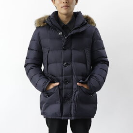 ＼ポイント3倍 24日20時～／＼楽天ランキング1位獲得／【新品】 モンクレール MONCLER 41380 25 68352 742 CLUNY ダウンジャケット ダウンコート アウター ネイビー フード取り外し可 ファー取り外し可 メンズ