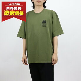 ＼ポイント3倍／【新品】 メゾン キツネ MAISON KITSUNE IU00138KJ0035 P396 UNISEX MINI MK CAMP LOOSE TEE Tシャツ ダークカーキ キャンプ クルーネック コットン ロゴ オーバーサイズ 半袖 レディース メンズ ユニセックス