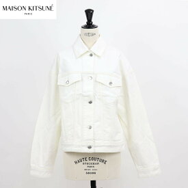 ＼ポイント5倍 24日20時～／【新品】 メゾン キツネ MAISON KITSUNE IW02141WW5007 P701 WOMEN デニム トラック ジャケット ECRU ホワイト レディース アウター ジャケット