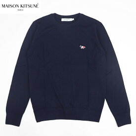 ＼エントリーでP5倍／【新品】 メゾン キツネ MAISON KITSUNE ニット セーター FU00501KT1036 P480 ユニセックス ネイビー フォックス フォックス ワンポイント シンプル メンズ レディース