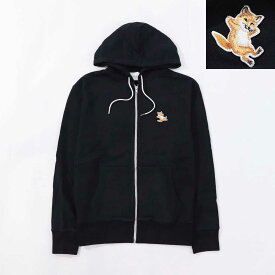【新品】メゾン キツネ MAISON KITSUNE トップス スウェット・パーカー ユニセックス CHILLAX FOX グレー ブラック ネイビー コットン メンズ レディース ワンポイント 刺繍 ジップアップ IU00353KM0001