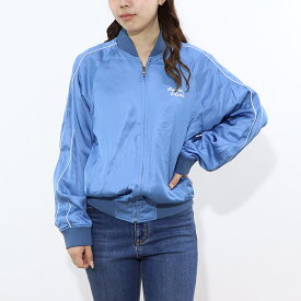 【新品】メゾン キツネ MAISON KITSUNE アウター ジャケット・ブルゾン レディース SATIN FINISH BOMBER JACKET ブルー ボンバージャケット ロゴ サテン MW02103WF0023