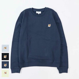 【新品】メゾン キツネ MAISON KITSUNE トップス スウェット・トレーナー レディース FOX HEAD PATCH イエロー ネイビー グレー ブラック フォックスパッチ スエット フーディ 無地 ワンポイント 長袖 LW00302KM0001