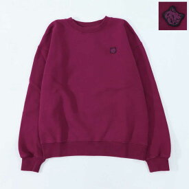 【新品】メゾン キツネ MAISON KITSUNE トップス スウェット・トレーナー レディース TONAL FOX HEAD PATCH COMFORT パープル フォックスパッチ スエット コットン 無地 ワンポイント 長袖 クルーネック LW00303KM0307