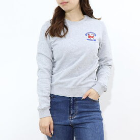 【新品】メゾン キツネ MAISON KITSUNE トップス スウェット・トレーナー レディース グレー ロゴ キツネ 韓国 ソウル 長袖 クルーネック SPGALW00301