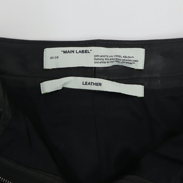 楽天市場】【新品】 オフホワイト Off-White ボトムス レザーパンツ