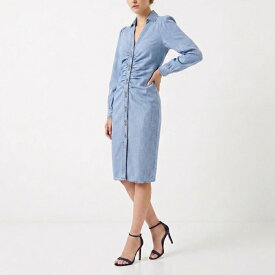【新品】ピンコ PINKO ワンピース レディース ブルー デニム シャツワンピース ロング丈 1J10UK-Y82X