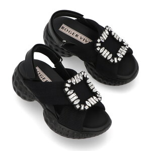 �y�V�i�z���W�F�E���B���B�G Roger Vivier �V���[�Y �T���_�� ���f�B�[�X �u���b�N �r�W���[ ���o�[�\�[�� �q�[���Ȃ� RVW66733560DX2