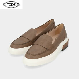 ＼ポイント3倍 24日20時～／【新品】 トッズ TODS XXW92B0Y41Z6VAC423 ローファー コインローファー ダークグレージュ レザー ラバー レディース