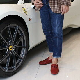 【新品】 トッズ TODS ドライビングシューズ メンズ シューズ レザーシューズ ローファー モカシン ゴンミーニ レッド レザー 本革 フェラーリ XRM0EO0CT90BR0R007