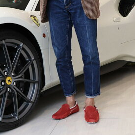 【新品】 トッズ TOD'S ドライビングシューズ メンズ シューズ レザー シューズ NEW GOMMINI 122 NUOVA SERIGRAFIA 1RQ2 BIANCO ROSSO ARANC レッド スエード ゴンミーニ モカシン フェラーリ ロゴ XRM0GW0K530RQ2 0551