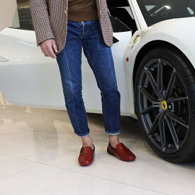 【新品】 トッズ TOD'S ドライビングシューズ メンズ シューズ レザー シューズ NEW GOMMINI 122 NUOVA PLACCHETTA 9JJH レッド ゴンミーニ ドライビングシューズ モカシン フェラーリ ロゴ XRM0GW0X2909JH 058U