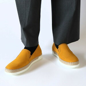 【新品】 トッズ TODS スリッポン メンズ レディース ユニセックス スニーカー エスパドリーユ イエロー レザー シンプル 無地 XXW0TV0J97ZGRKG214