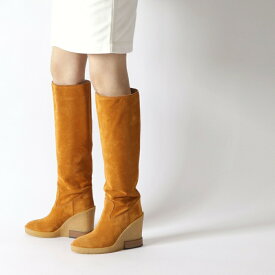 【新品】 トッズ TOD’S ブーツ レディース シューズ ZEPPA PARA H85 18B STIVALE TUBO BYE ブラウン スエード ハイヒール ロングブーツ XXW18B0Z990BYE G611