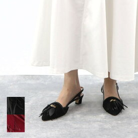 【新品】 トッズ TODS サンダル レディース シューズ ブラック ワインレッド スエード スウェード フリンジ付き ポインテッドトゥ ヒールあり XXW36B0AS90D8W