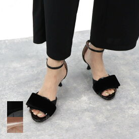 【新品】 トッズ TODS サンダル レディース シューズ ブラック ライトピンク スエード スウェード アンクルストラップ付 ストラップ調節可能 シンプル 無地 ヒールあり XXW60B0BH80L64