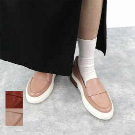 【新品】 トッズ TODS ローファー レディース シューズ レッド ベージュ レザー ロゴ モカシン 厚底 シンプル 無地 XXW92B0Y41ZQUI