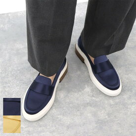 【新品】 トッズ TODS ローファー レディース シューズ モカシン イエロー ネイビー 合成繊維 厚底 シンプル 無地 XXW92B0Y411RS0
