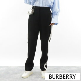 【新品】 バーバリー BURBERRY ボトムス ロングパンツ 8017161 A1189 レディース BLACK ウール センタープレス ストレート ラインパンツ シンプル