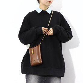 【新品】 バリー BALLY バッグ ショルダーバッグ レディース BLOCK MINIBAG OC ブラウン ミニバッグ レザー ロゴ シンプル チェーンショルダー ゴールドチェーン 6305218