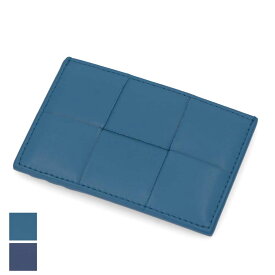 【新品】ボッテガ ヴェネタ BOTTEGA VENETA 雑貨 カードケース ユニセックス CASSETTE カセット ネイビー ブルー ラムスキン メンズ レディース マキシイントレチャート 定期入れ パスケース ロゴ シンプル 748052 VBWD3