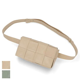 【新品】ボッテガ ヴェネタ BOTTEGA VENETA バッグ ショルダーバッグ ユニセックス CASSETTE ライトグリーン ベージュ カーフスキン ペーパーカーフ マキシイントレチャートレザー ミニベルトバッグ ボディバッグ 651053 VCQ72