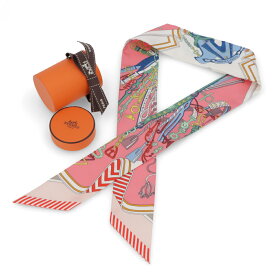 ＼6/18限定！クーポンで2000円引き／ 【新品】 エルメス HERMES マフラー・ストール・スカーフ ツイリー レディース ピンク ブルー レッド ローズ ブルー ルージュ シルク BOUQAUETS SELLIER 鞍職人の花束