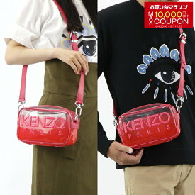 【新品】 ケンゾー KENZO バッグ ショルダーバッグ FA52SA406F02 27 ユニセックス レッド系 メンズ レディース クリア クロスボディ マチ 広め ロゴ