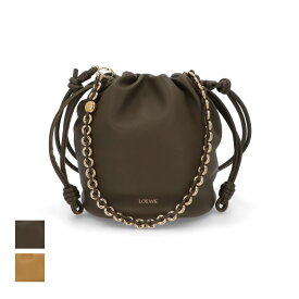 【新品】ロエベ LOEWE バッグ ショルダーバッグ レディース FLAMENCO PURSE BUCKET カーキ イエロー バケットバッグ 3WAY チェーンバッグ A411FPBX02