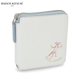 【新品】 メゾン キツネ MAISON KITSUNE 二つ折り財布 JU05400LC0033 ホワイト ユニセックス メンズ レディース オランピア ル タン コラボ カプセルコレクション ライトブルー フラワー プリント