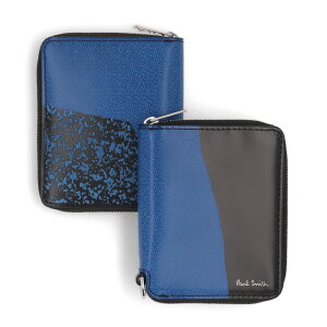 �y�V�i�z �|�[�� �X�~�X Paul Smith ���z ��܂���z �����Y WALLET ZIP BILLFOLD �u���[×�u���b�N ���U�[ ���S �o�C�J���[ �J�[�h�P�[�X �p�X�P�[�X ���K����Ȃ� M1A-6702-LABTEX