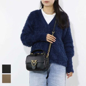 【新品】ピンコ PINKO バッグ ハンドバッグ レディース ブラウン ブラック レザー シンプル 2way ショルダーバッグ 1P22AJ-Y6XT