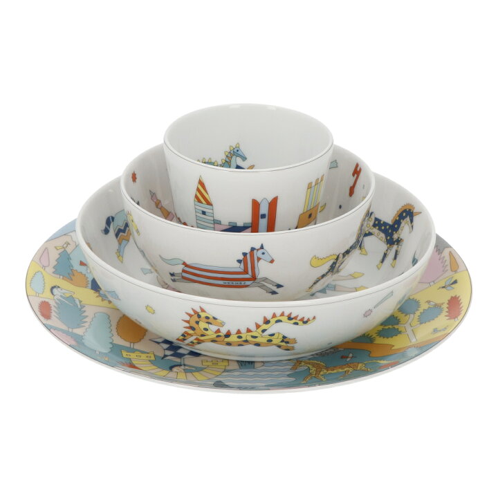 楽天市場】【新古品/未使用】 エルメス HERMES 食器4点セット エポペ 