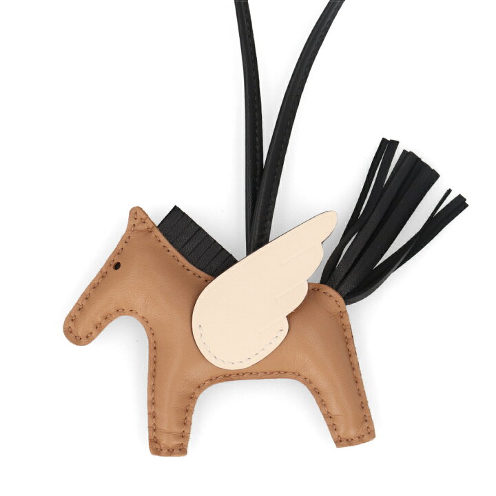 HERMES ペガサス 馬のキーホルダー しおり ブラウン・ブラック・ネイビー