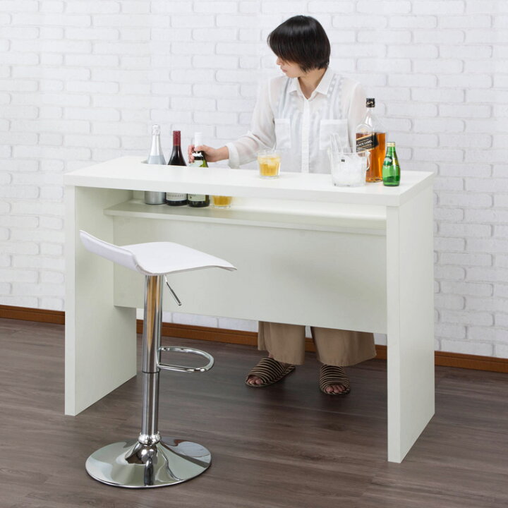 楽天市場 カウンター カウンターテーブル バーカウンター デスク 幅1cm おしゃれ 北欧 シンプル ナチュラル レトロ モダン カフェ 間仕切り ホワイト 白 ダイニング収納 収納棚 背面収納 ブラウン 茶色 ボトルホルダー 収納家具 自宅 Xu 10 Easyファニチャー