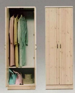 クローゼット ワードローブ たんす 箪笥 タンス 木製 アンティーク 完成品 幅60cm おしゃれ 北欧 シンプル ハンガーラック 整理タンス 洋服 衣類 コート バッグ置き 棚付き 寝室 パイン材 新生