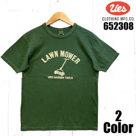 ウエス 'LAWN MOWER'プリントTシャツ UES EASY NAVY 652308 半袖 国産 日本製 メンズ アメカジ あす楽 送料無料