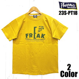 フェローズ 'FREAK'プリントTシャツ Pherrow's EASY NAVY 23S-PT18 半袖 メンズ アメカジ あす楽 送料無料