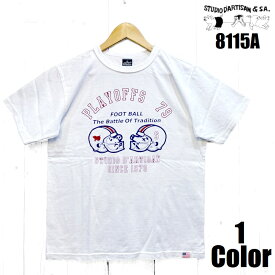 ステュディオ・ダ・ルチザン 'PLAYOFFS 79'プリントTシャツ STUDIO D'ARTISAN EASY NAVY 国産 日本製 8115A メンズ アメカジ あす楽 送料無料