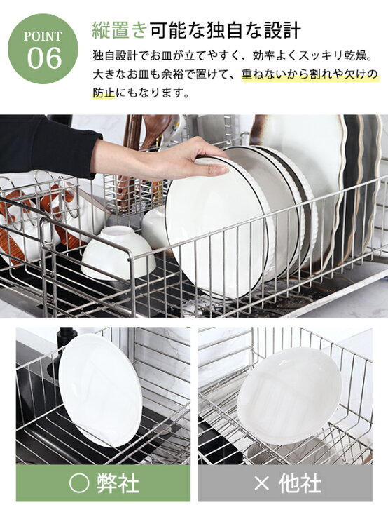 楽天市場】クーポンで20％OFF 楽天ランキング1位 水切りラック シンク 