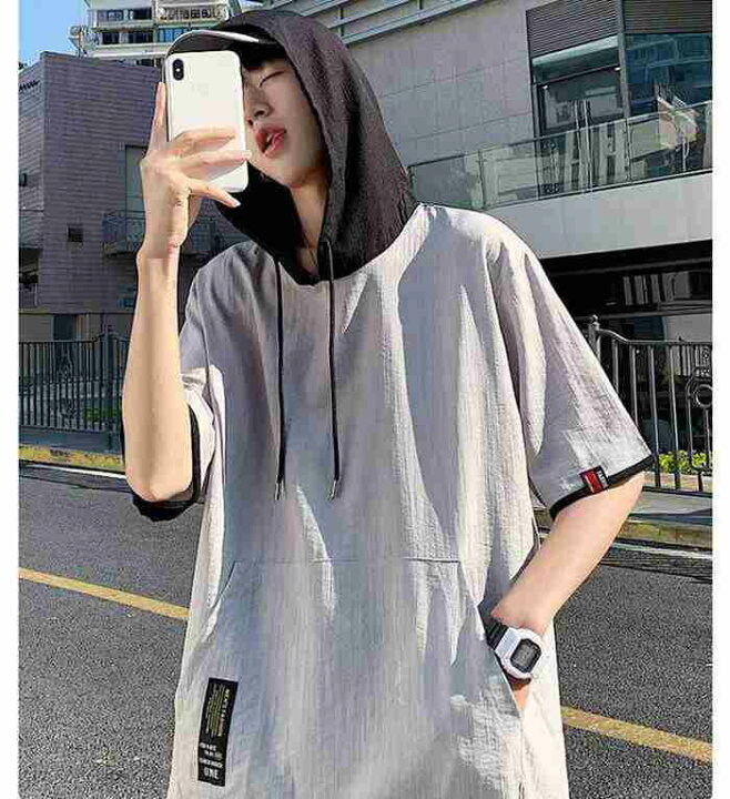 楽天市場 スポーツ系 トップス プルオーバー 夏 涼しい 接触冷感 夏に最適 涼しい メンズ レディース スウェット パーカー ジップ クール 半袖 大きいサイズ リラックス ゆったり フード付き スポーツ 薄手 無地 シンプル 通学 通勤 カジュアル おしゃれ Easy Life3