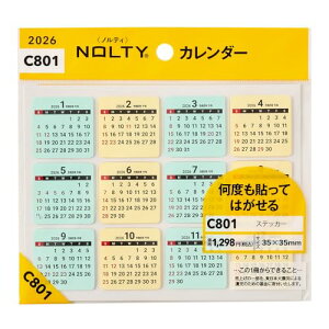 �\�� NOLTY 2026�N �J�����_�[ �X�e�b�J�[ C801 ��������